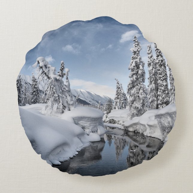Coussins Ronds Winter Wonderland (Dos)