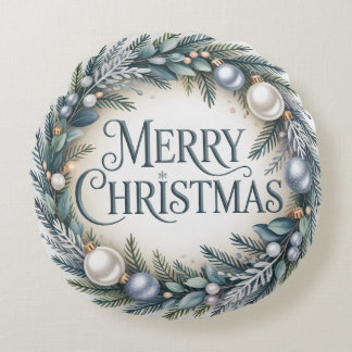 Coussins Ronds Winter Wreath Christmas