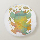 Coussins Ronds Wirrwuschel Kissen – Das große ADHS-Mischmonster v (Dos)