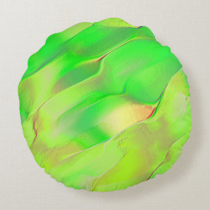 Coussins Ronds Wispy sculpté dans le vert vif vieilli?