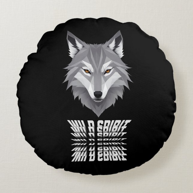 Coussins Ronds Wolf Wild Spirit (Devant)