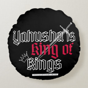 Coussins Ronds Yahusha Est Le Roi Des Rois