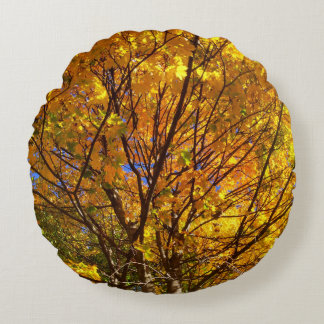 Coussins Ronds Yellow Fall Foliage