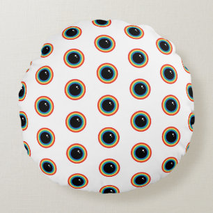 Coussins Ronds Yeux Arc-en-Ciel Cool