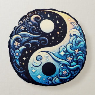 Coussins Ronds Yin Yang Beau design