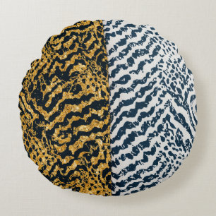 Coussins Ronds Zebra tiger rock !
