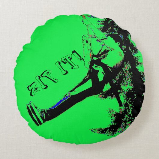 Coussins Ronds Zip IT ! - Zipline Rider (Devant)