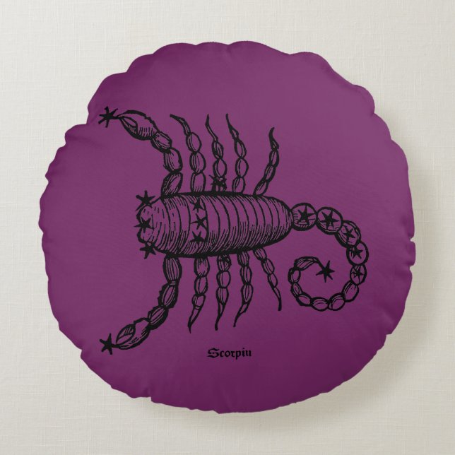 Coussins Ronds Zodiaque : Scorpion, 1482 (Devant)