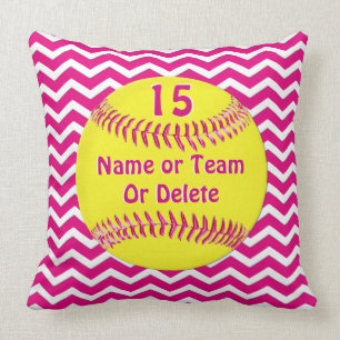 Coussins roses et blancs du base-ball de Chevron