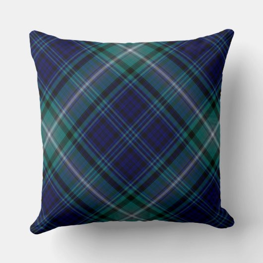 Coussins - Tartan bleu et vert (Verso)