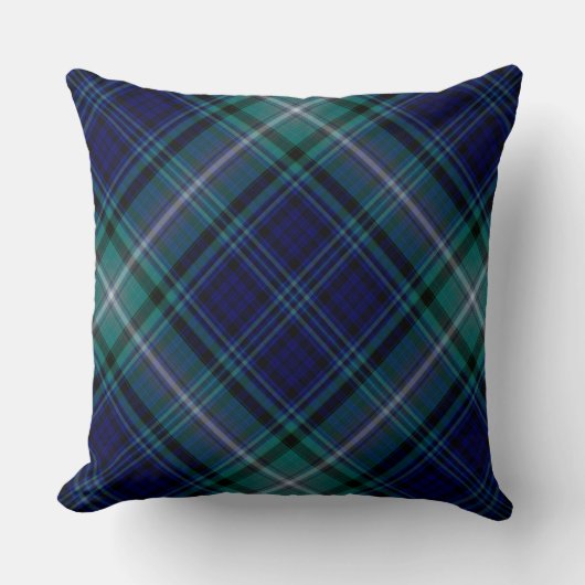 Coussins - Tartan bleu et vert (Recto)