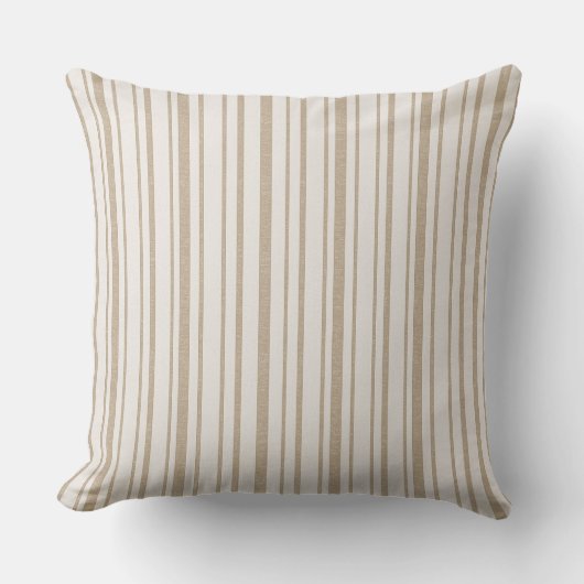 Coussins - Toscane rayure beige (Recto)