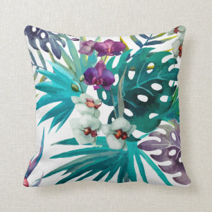 Coussins tropicaux peints