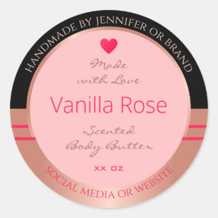 Coute rose produit Étiquette Black et Rose Gold Fr