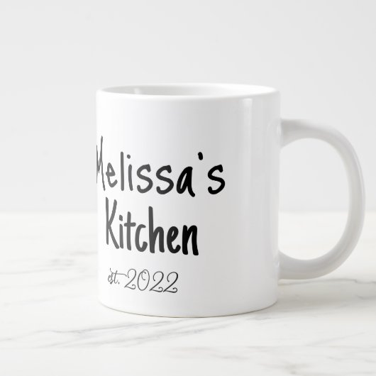 Couteau Chefs Et Casquette Monogramme Mug Café (Droite)