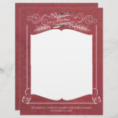 Couteau de fourche fantaisie menu de Noël en-tête (Devant / Derrière)