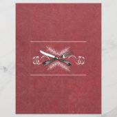 Couteau de fourche fantaisie menu de Noël en-tête (Dos)