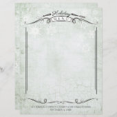 Couteau de fourche vieilli menu de vacances de Noë (Devant / Derrière)