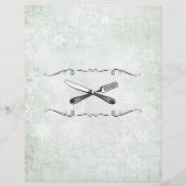 Couteau de fourche vieilli menu de vacances de Noë (Dos)