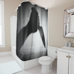 Couteau d'Halloween Scary Silhouette Douche rideau