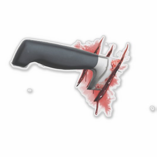 Couteau, illustration, Sticker de sang (Devant)