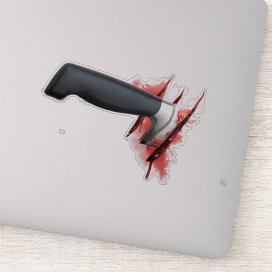 Couteau, illustration, Sticker de sang (Détail)
