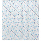 Couteaux de neige bleu et blanc Rideau de douche (Devant)