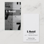 Coutume - carte de visite de technologie d'art (Devant / Derrière)