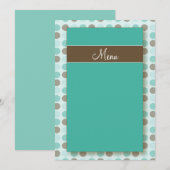 : coutume : Cartes de menu de à petits pois d'Aqua (Devant / Derrière)
