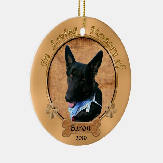 Coutume commandée en ornement affectueux de chien (Droite)