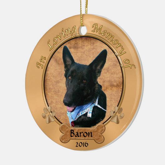 Coutume commandée en ornement affectueux de chien (Gauche)