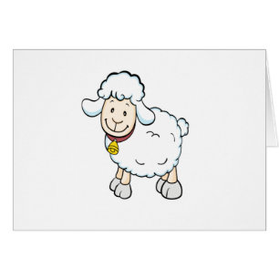 Coutume de carte de moutons blancs