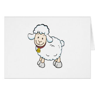 Coutume de carte de moutons blancs