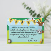 Coutume de carte de remerciements de baby shower (Debout devant)