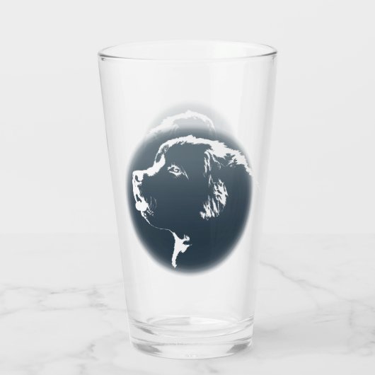 Coutume en verre en verre de chiot de Terre-Neuve (Dos)