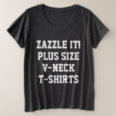 Coutume femmes plus taille V-Neck T-Shirt CHAUD PI (Design devant)