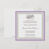 ::coutume : Invitation au mariage élégante (Devant / Derrière)