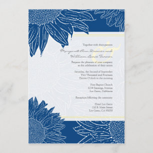 coutume : : Invitation de mariage de tournesol :