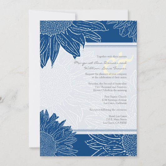 coutume : : Invitation de mariage de tournesol : (Devant)