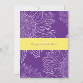 coutume ::Mariage de tournesol Invitation : Purple (Dos)