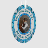 Coutume Noël étoile Hiver bleu Photo Grey (devant)