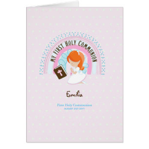 Coutume Première Sainte Communion Cute Red Hair Gi