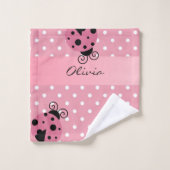 Coutume rose de coccinelle (Gant de toilette)