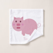 Coutume rose timide de porc (Gant de toilette)