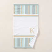 Coutume Unique Seafoam Vert Blanc Tan Art (Serviette à main)