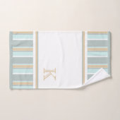Coutume Unique Seafoam Vert Blanc Tan Art (Serviette à main)