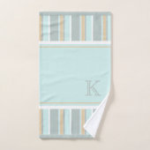 Coutume Unique Seafoam Vert Blanc Tan Art (Serviette à main)
