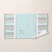 Coutume Unique Seafoam Vert Blanc Tan Art (Serviette à main)