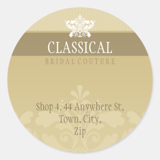 COUTURE ADRES LABEL :: classy florish 1 (Voorkant)