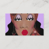 "Couture" Africain-Américain Diva Cartes de visite (Dos)